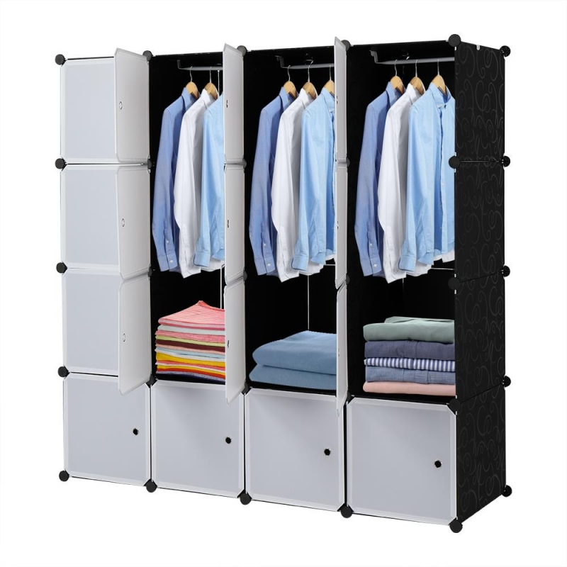 SamyoHome Freestanding Closet Clothing Rack, Metal Closet