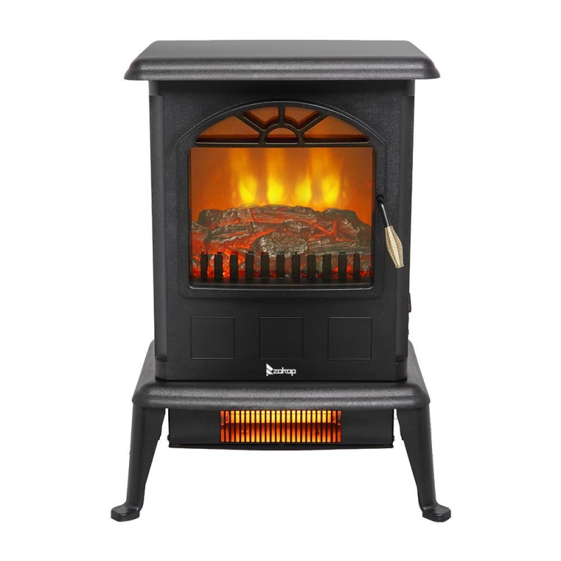 GoDecor 1500W Portable Electric Fireplace Space Heater Log Flame Stove -  godecor