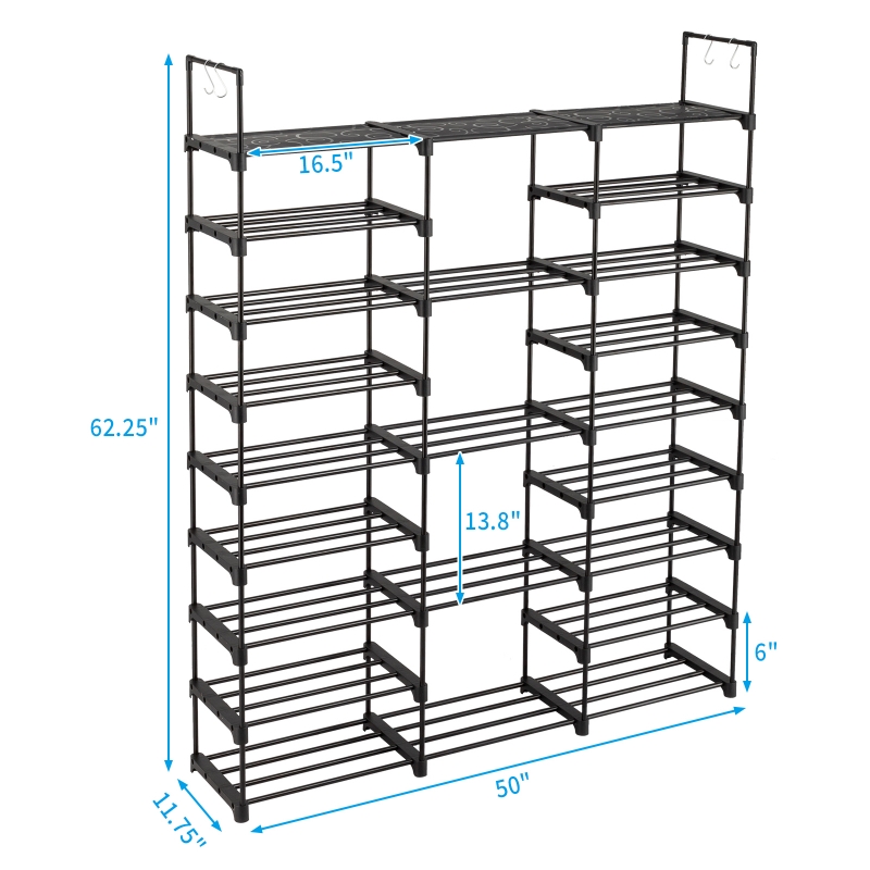 GoDecor Tall Shoe Rack Organizer, Garage Shoe Shelf Large